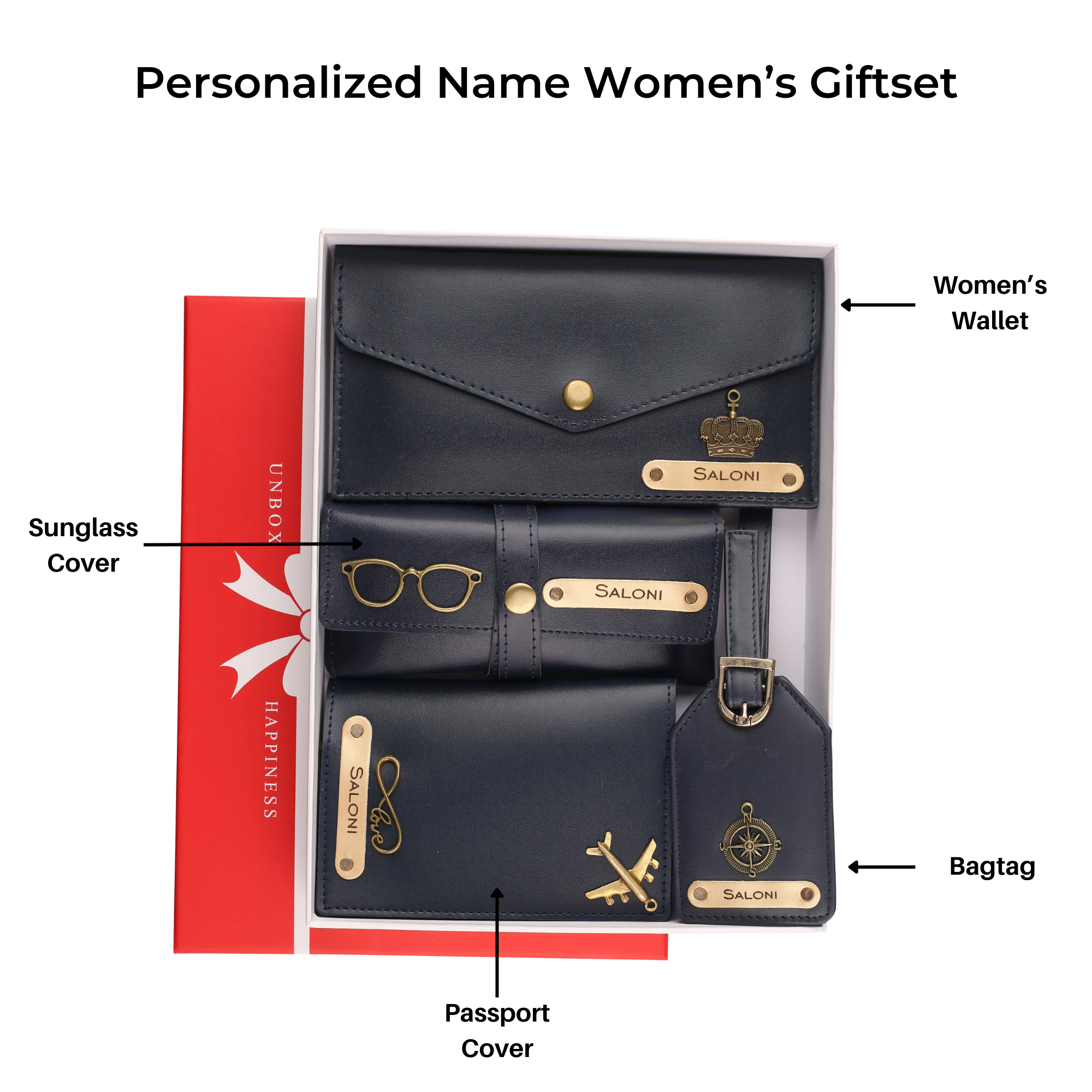 Personalized Womens Giftset  (Navy Blue)