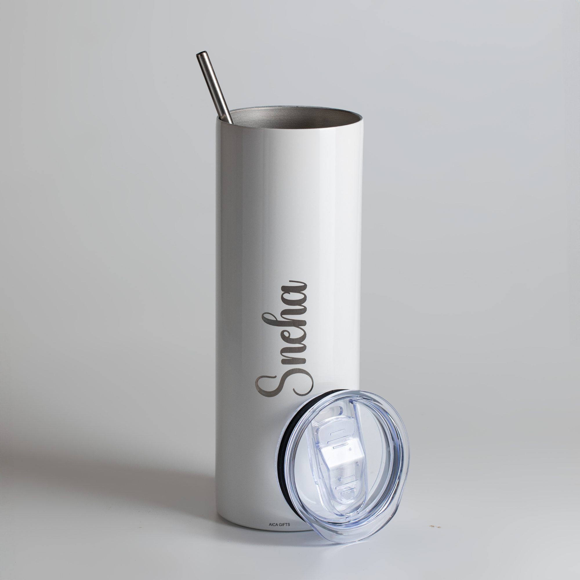 Personalized Sipper Tumbler -White