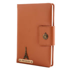 AICA Personalized Name & Charm Leather Notebook Diary -A5 Size, 200 Ruled Pages (Black)|Customized Christmas Secret Santa Daily Journal Diaries Diary Gifts for Men Women Friends Family Office Staff