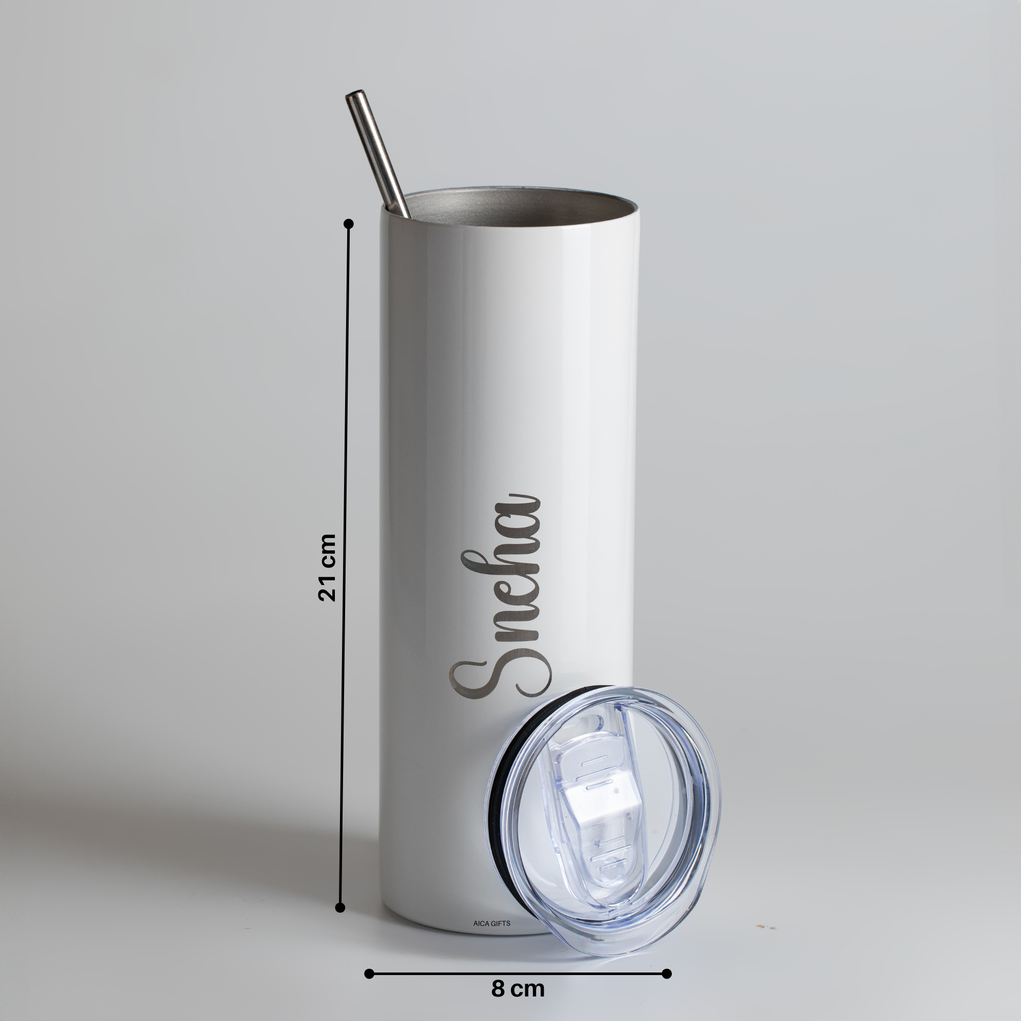 Personalized Sipper Tumbler -White