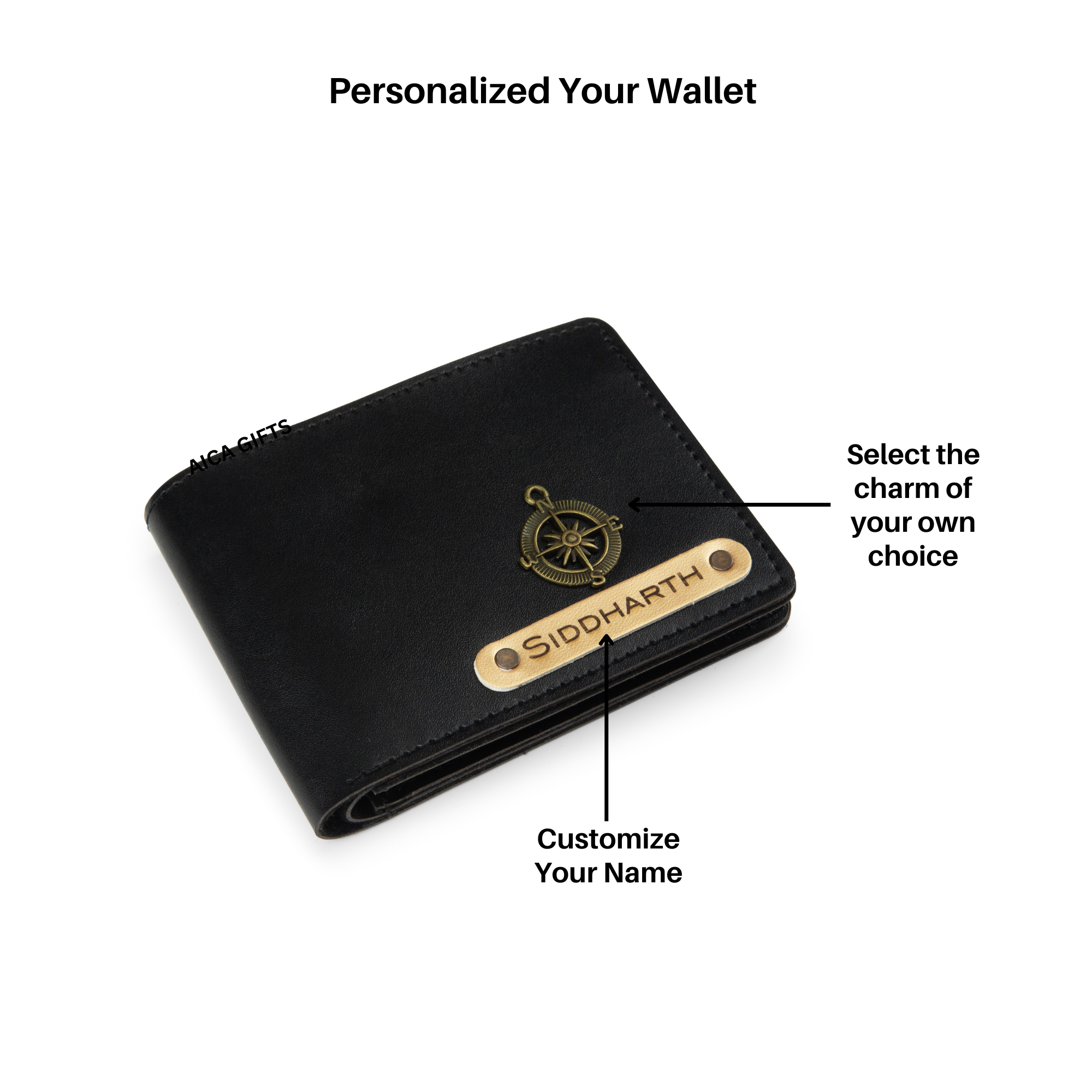 Personalized Mens Wallet (Black)