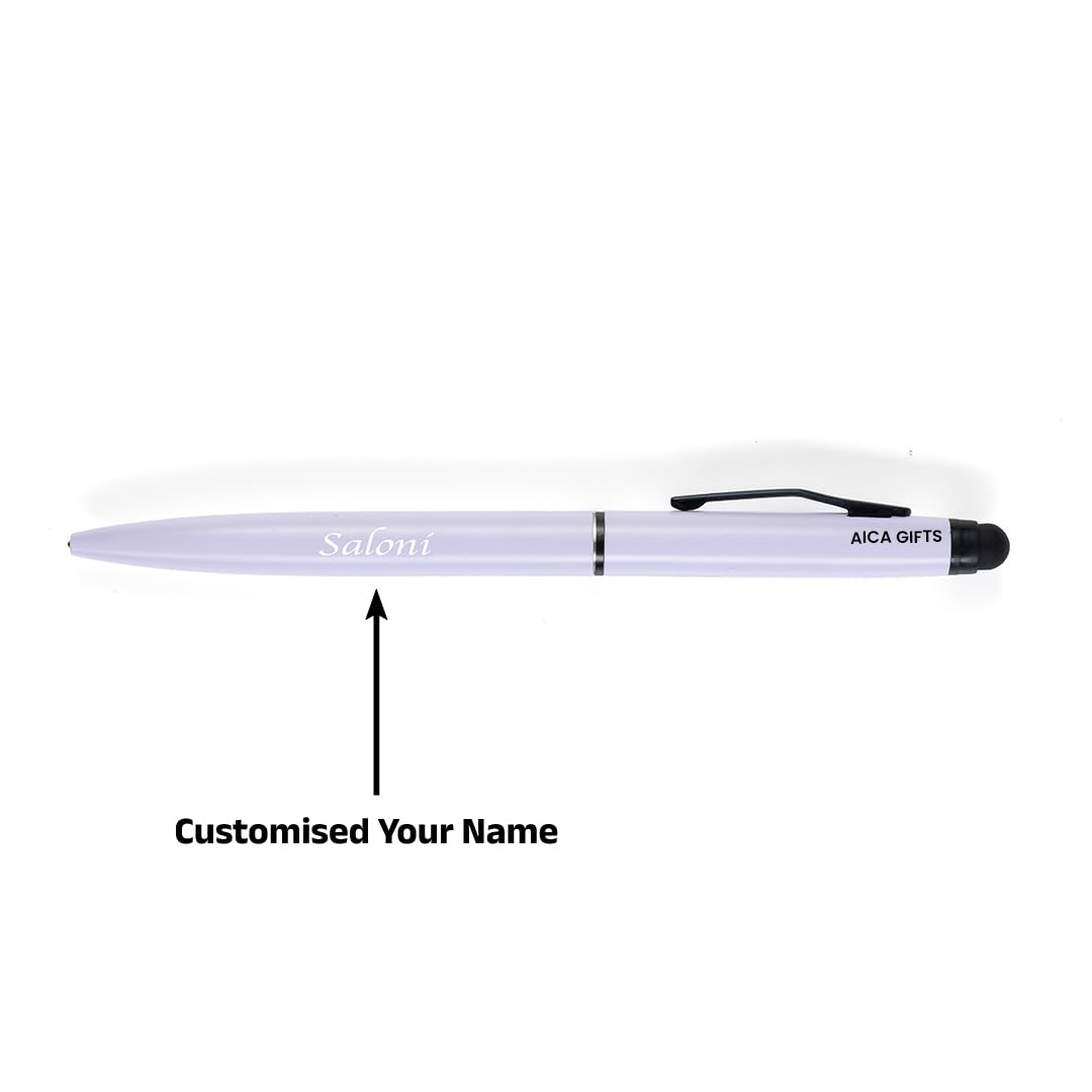 AICA Gifts Personalized Pens with Name Engraved (Black) Roller Ball Pen