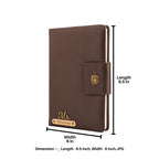 AICA Personalized Name & Charm Leather Notebook Diary -A5 Size, 200 Ruled Pages (Black)|Customized Christmas Secret Santa Daily Journal Diaries Diary Gifts for Men Women Friends Family Office Staff