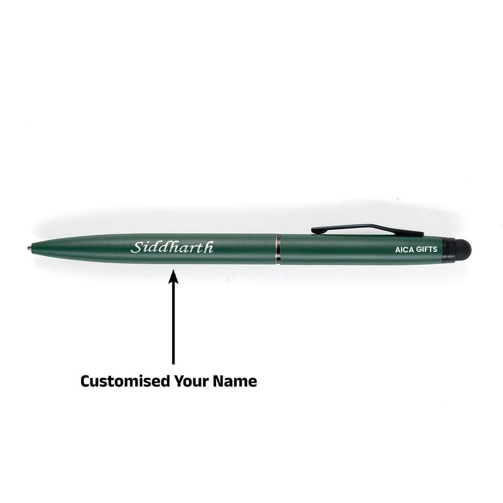 AICA Gifts Personalized Pens with Name Engraved (Black) Roller Ball Pen