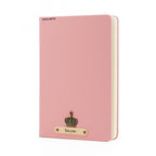 AICA Personalized Name & Charm Leather Notebook Diary -A5 Size, 180 Ruled Pages All