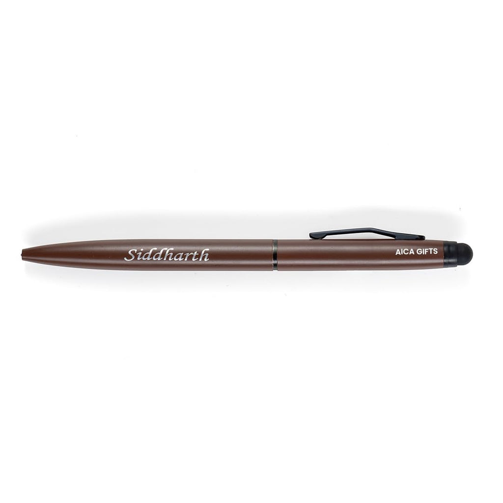 AICA Gifts Personalized Pens with Name Engraved (Black) Roller Ball Pen
