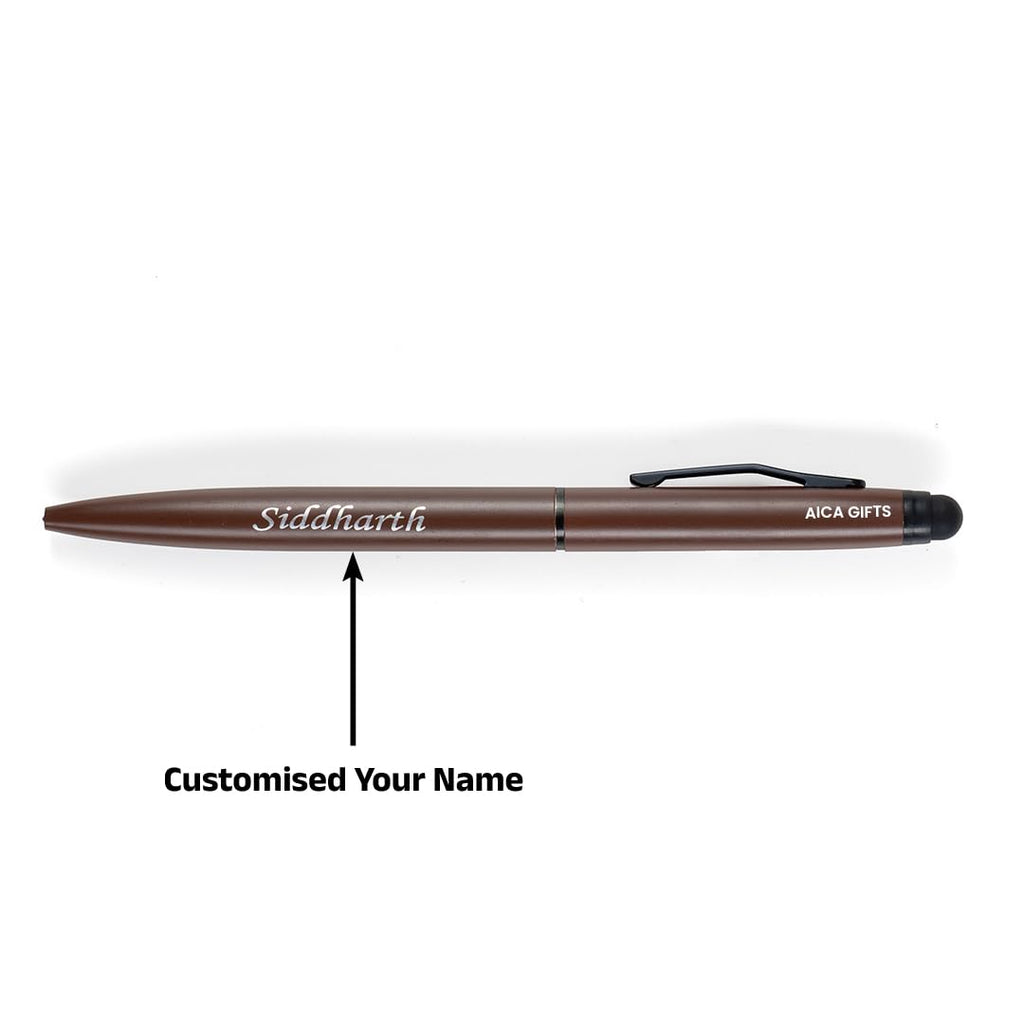 AICA Gifts Personalized Pens with Name Engraved (Black) Roller Ball Pen