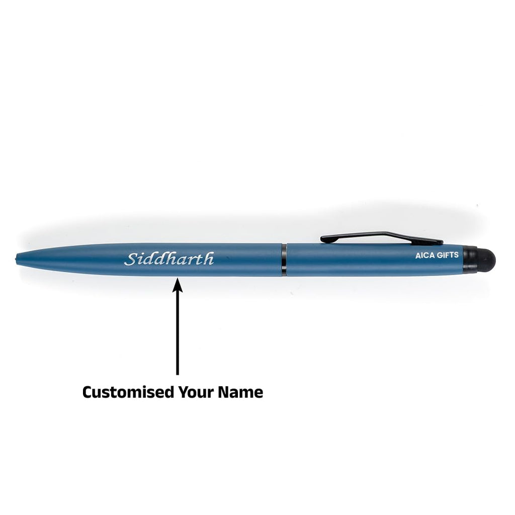 AICA Gifts Personalized Pens with Name Engraved (Black) Roller Ball Pen