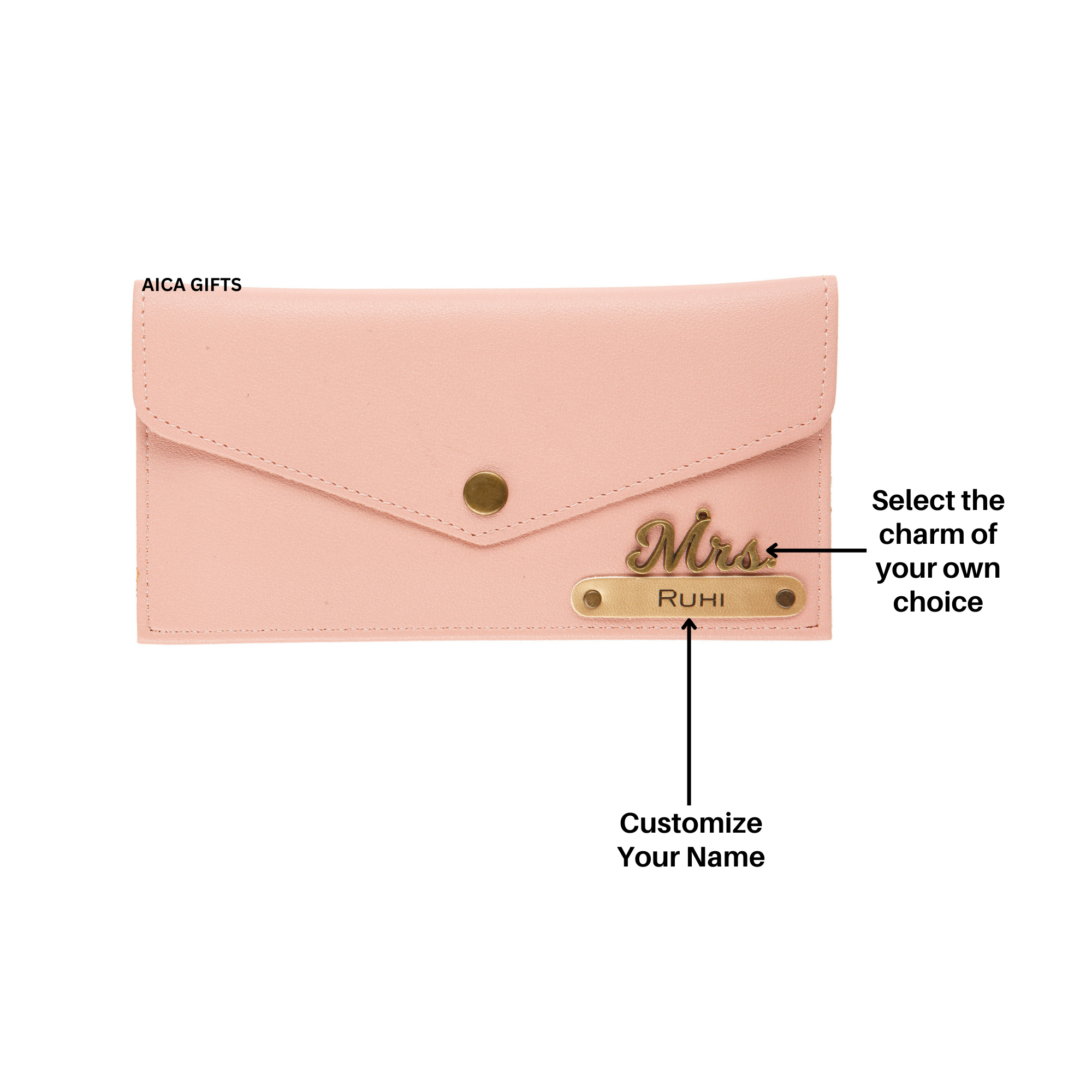 Personalized Womens Wallet -Nudepink