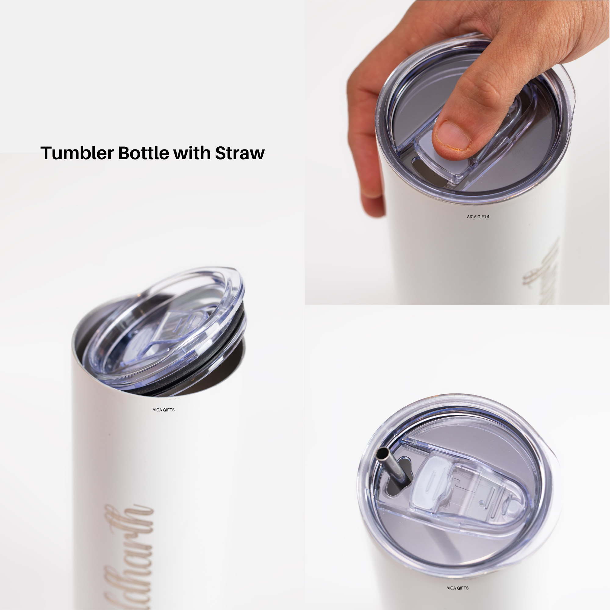 Personalized Sipper Tumbler -White