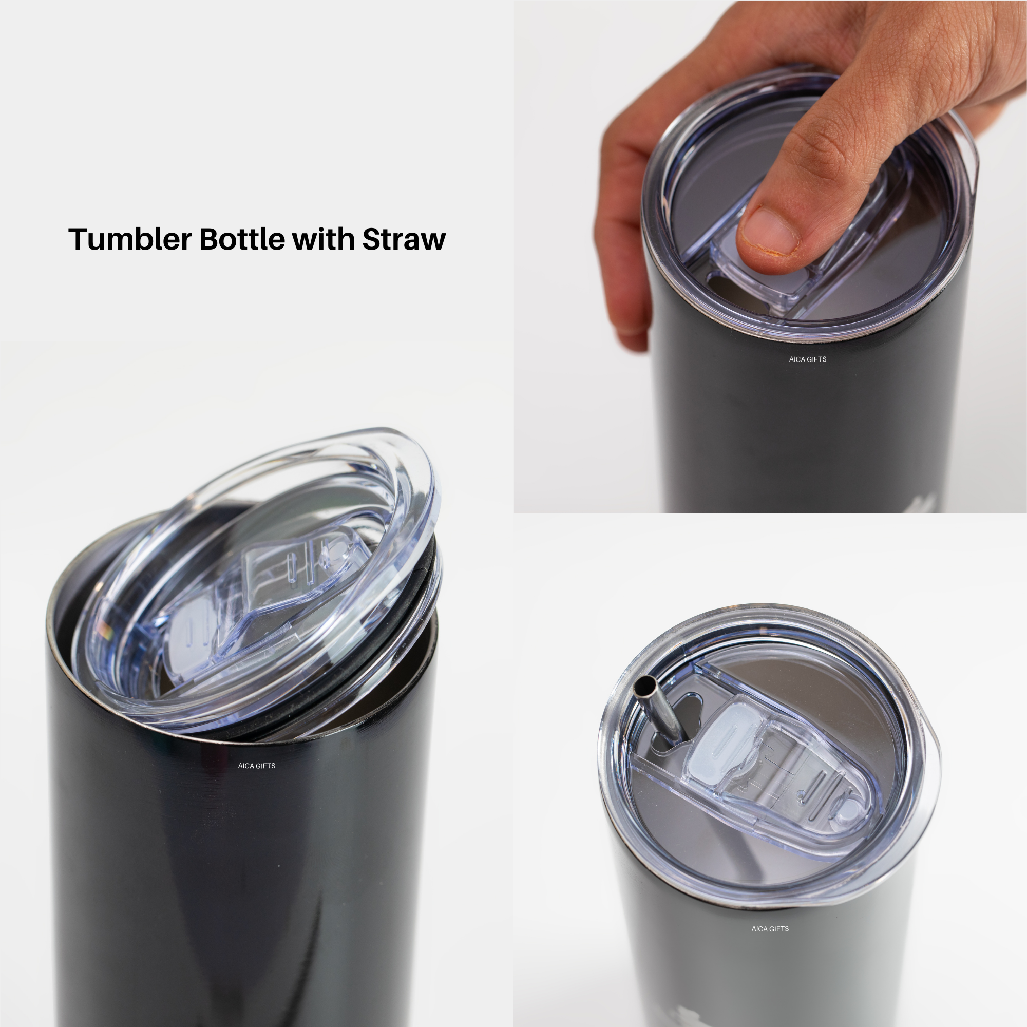 Personalized Sipper Tumbler -Black