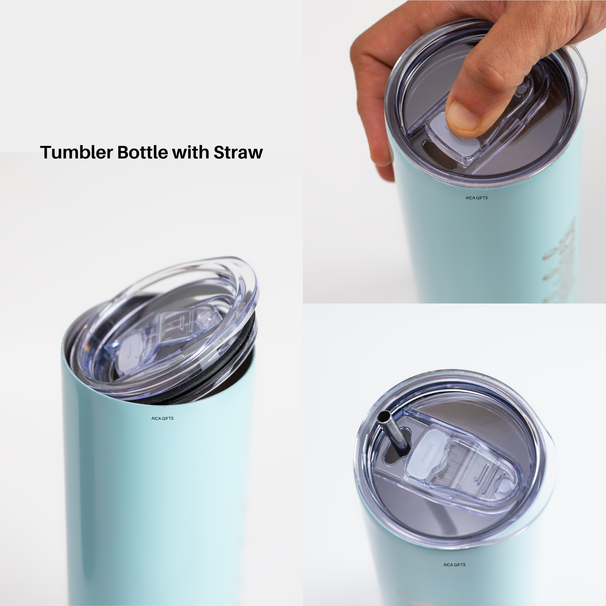Personalized Sipper Tumbler - Baby Blue