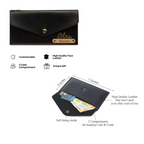 Aica Personalized Name & Charm Leather Women's Combo & Candle Giftset (Black)