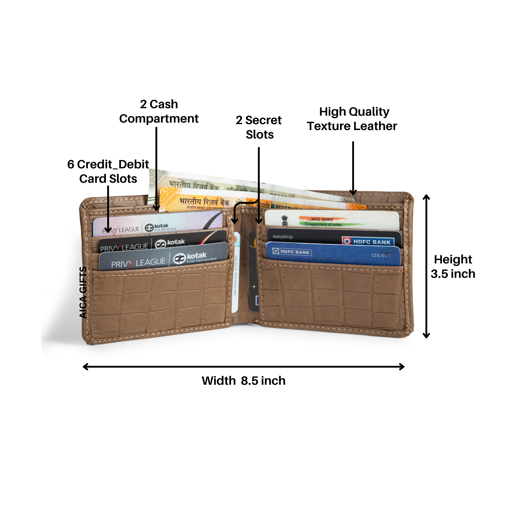 Personalized Self–Textured Mens Wallet