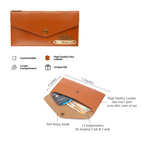 Aica Personalized Name & Charm Leather Women's Combo & Candle Giftset (Tan Brown)