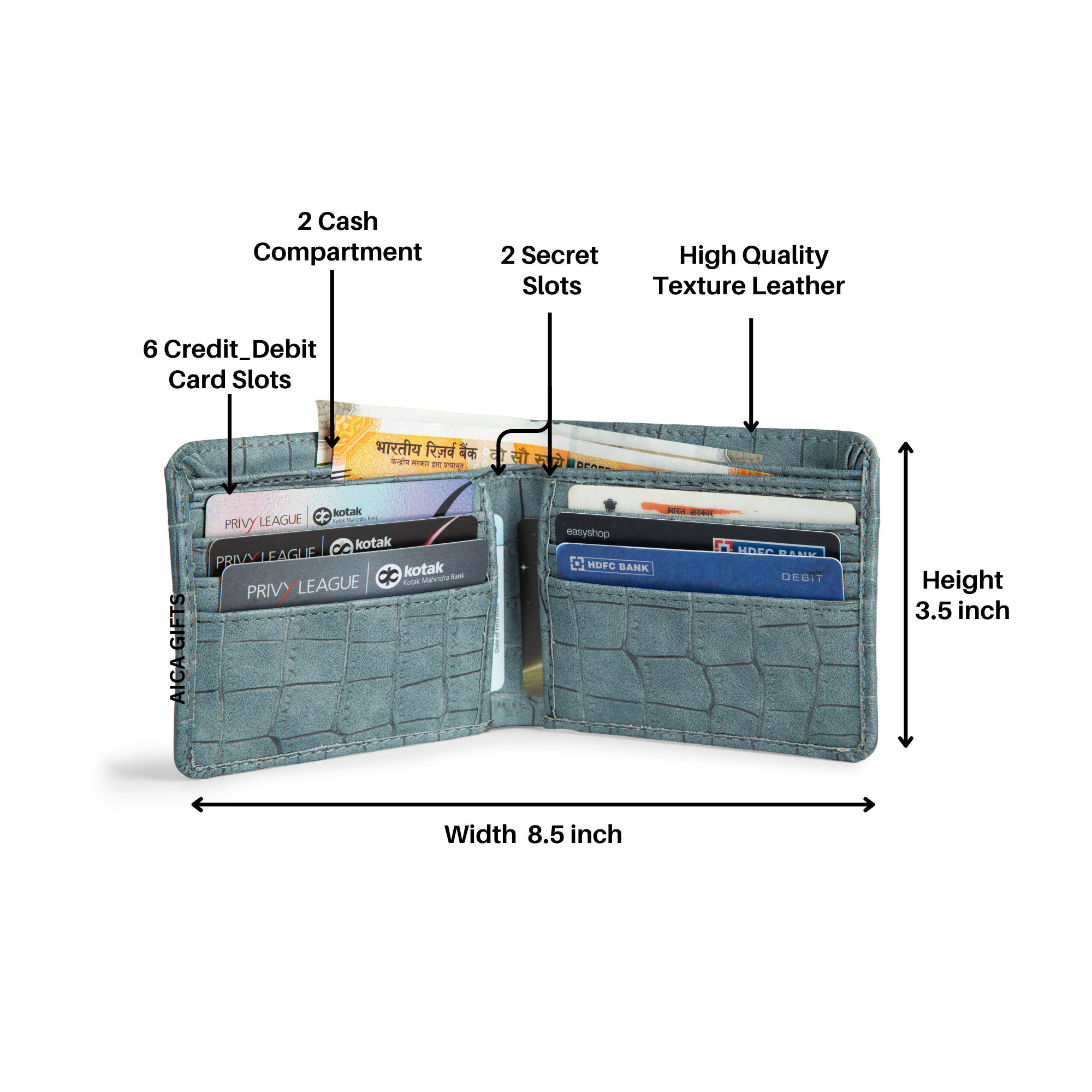 Personalized Self–Textured Mens Wallet