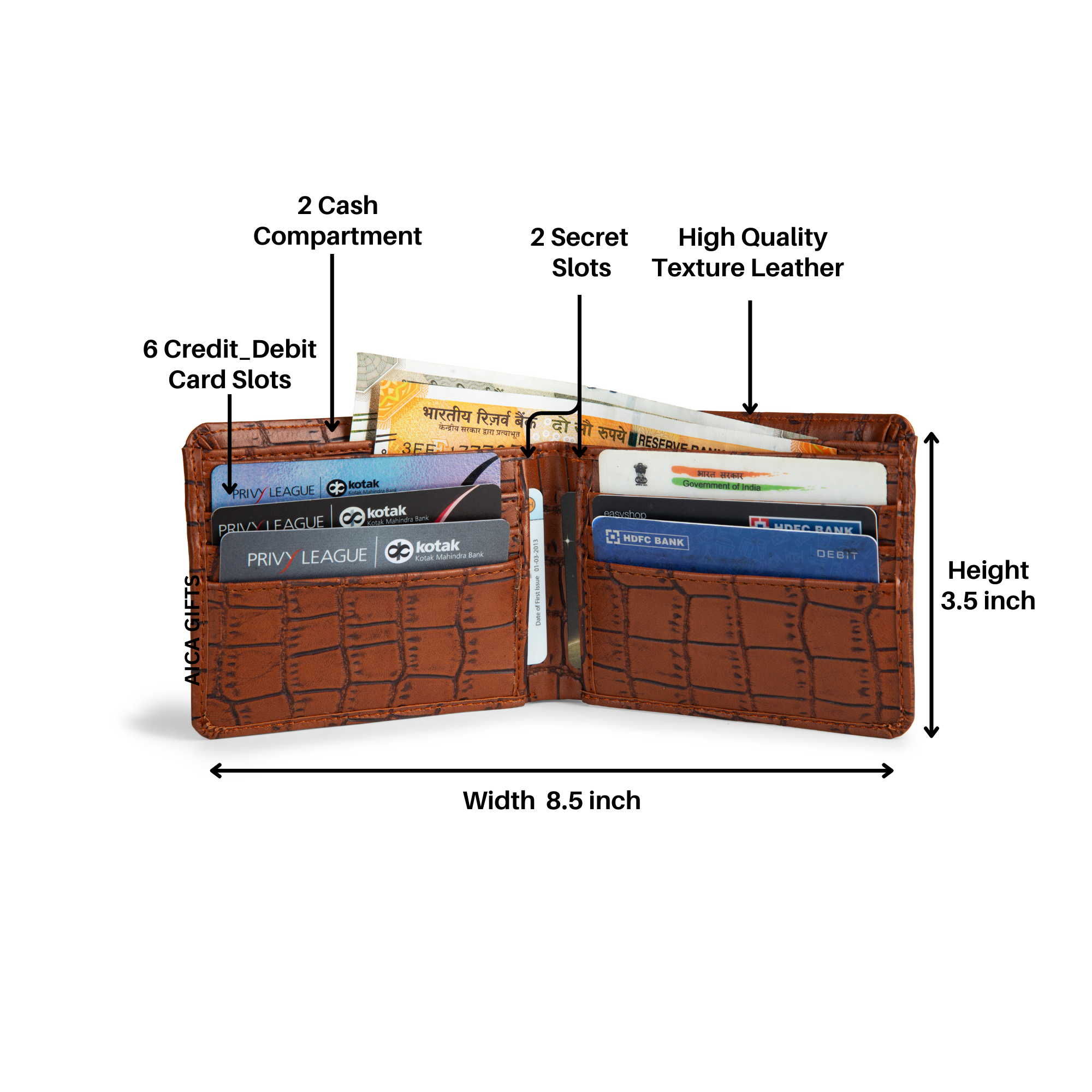 Personalized Self–Textured Mens Wallet
