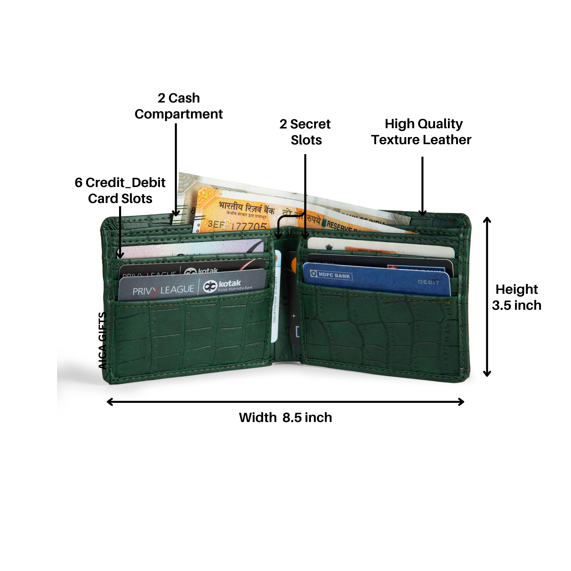 Personalized Self–Textured Mens Wallet