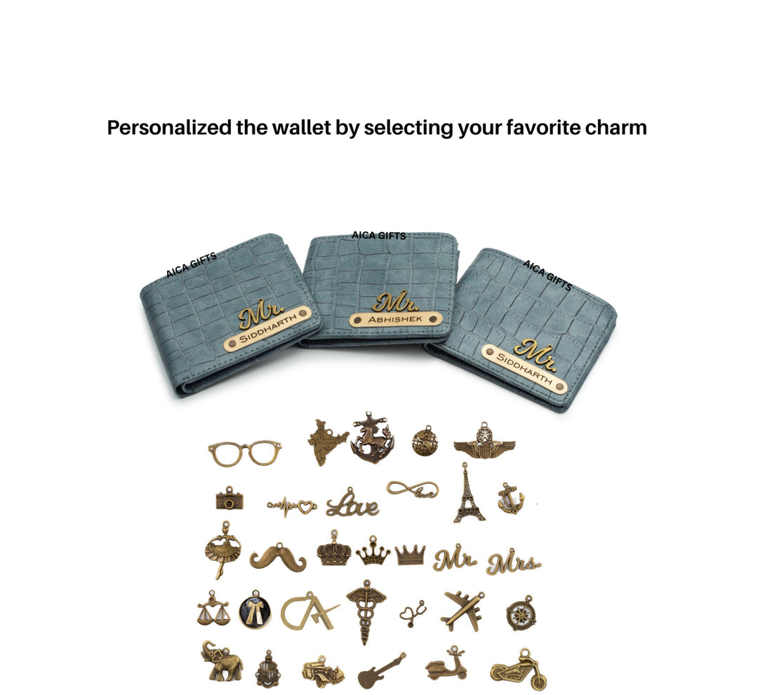 Personalized Self – Textured Mens Wallet (Dark Grey)