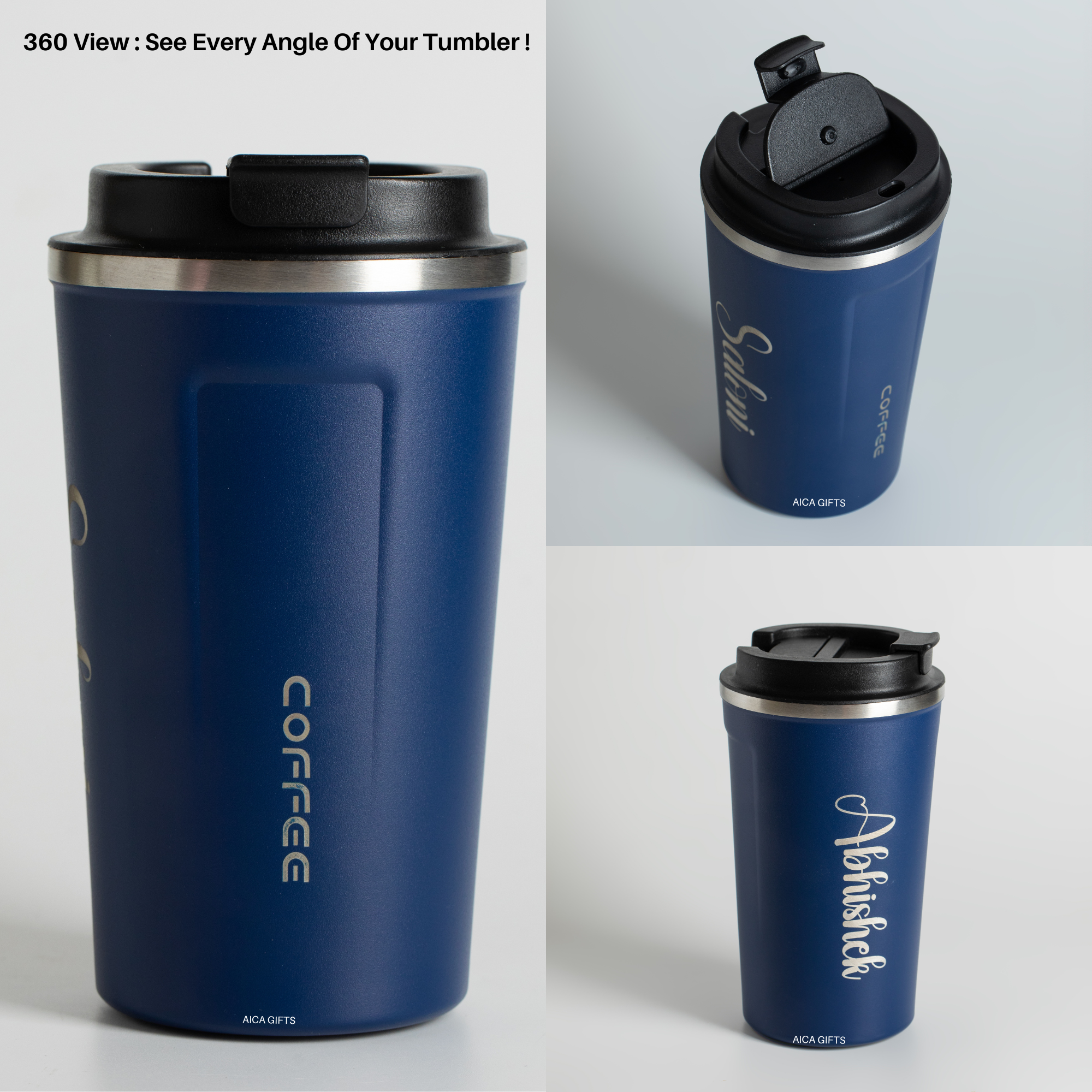 Personalized Coffee Tumbler -NavyBlue