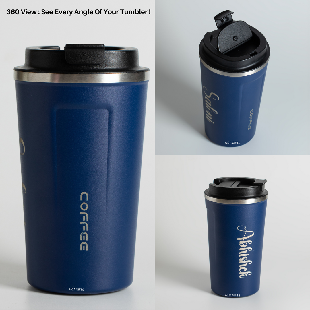 Personalized Coffee Tumbler -NavyBlue
