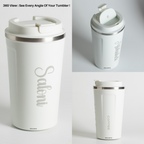 Personalized Coffee Tumbler -White