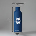 Best Dad Ever Stainless Bottle - Navy Blue