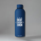 Best Dad Ever Stainless Bottle - Navy Blue
