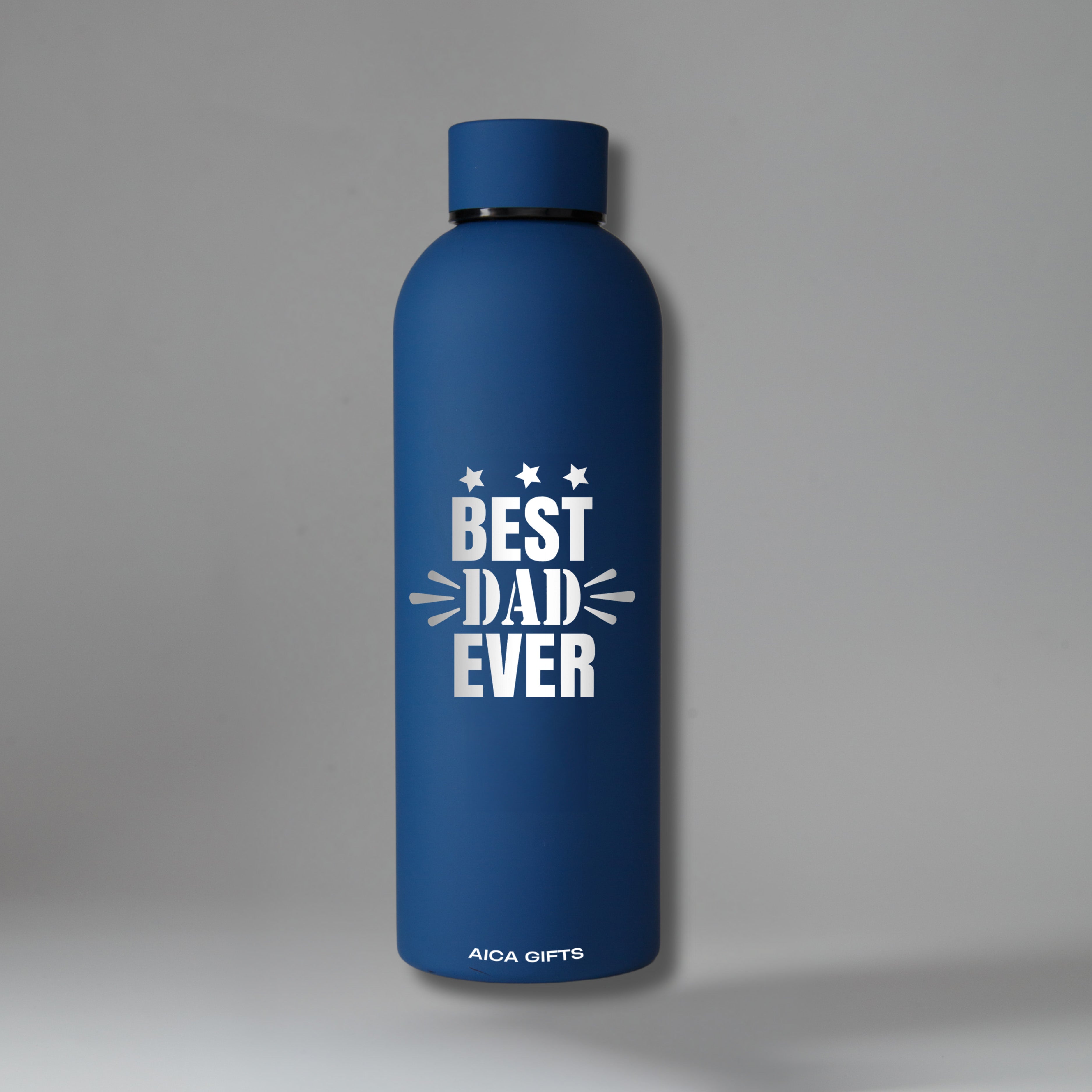 Best Dad Ever Stainless Bottle - Navy Blue