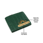 Personalized Self – Textured Mens Wallet (DarkGreen)
