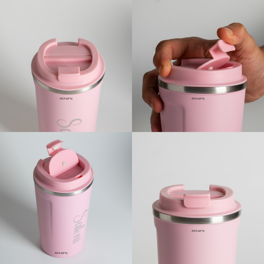 Personalized Coffee Tumbler– Baby Pink