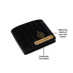 Personalized Self–Textured Mens Wallet (Black)