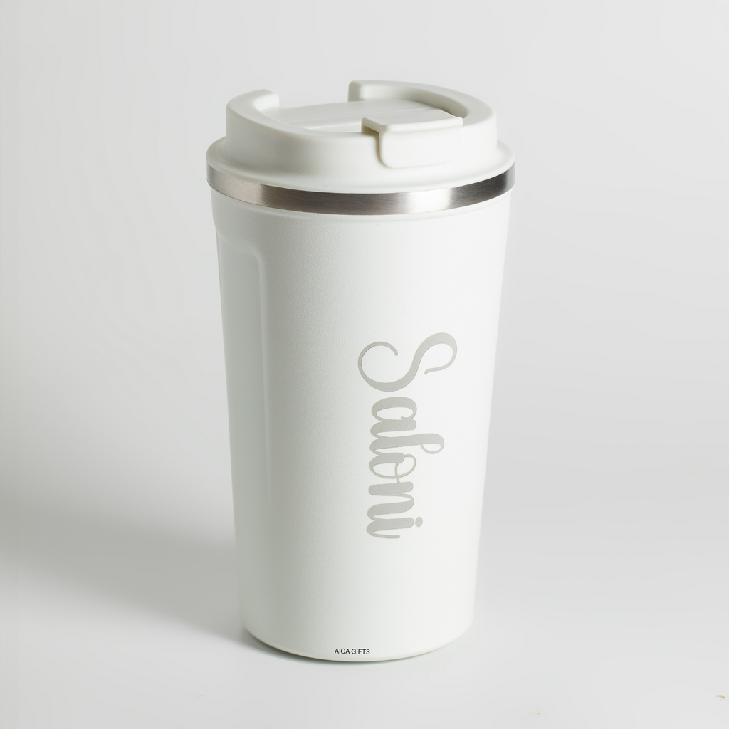 Personalized Coffee Tumbler -White