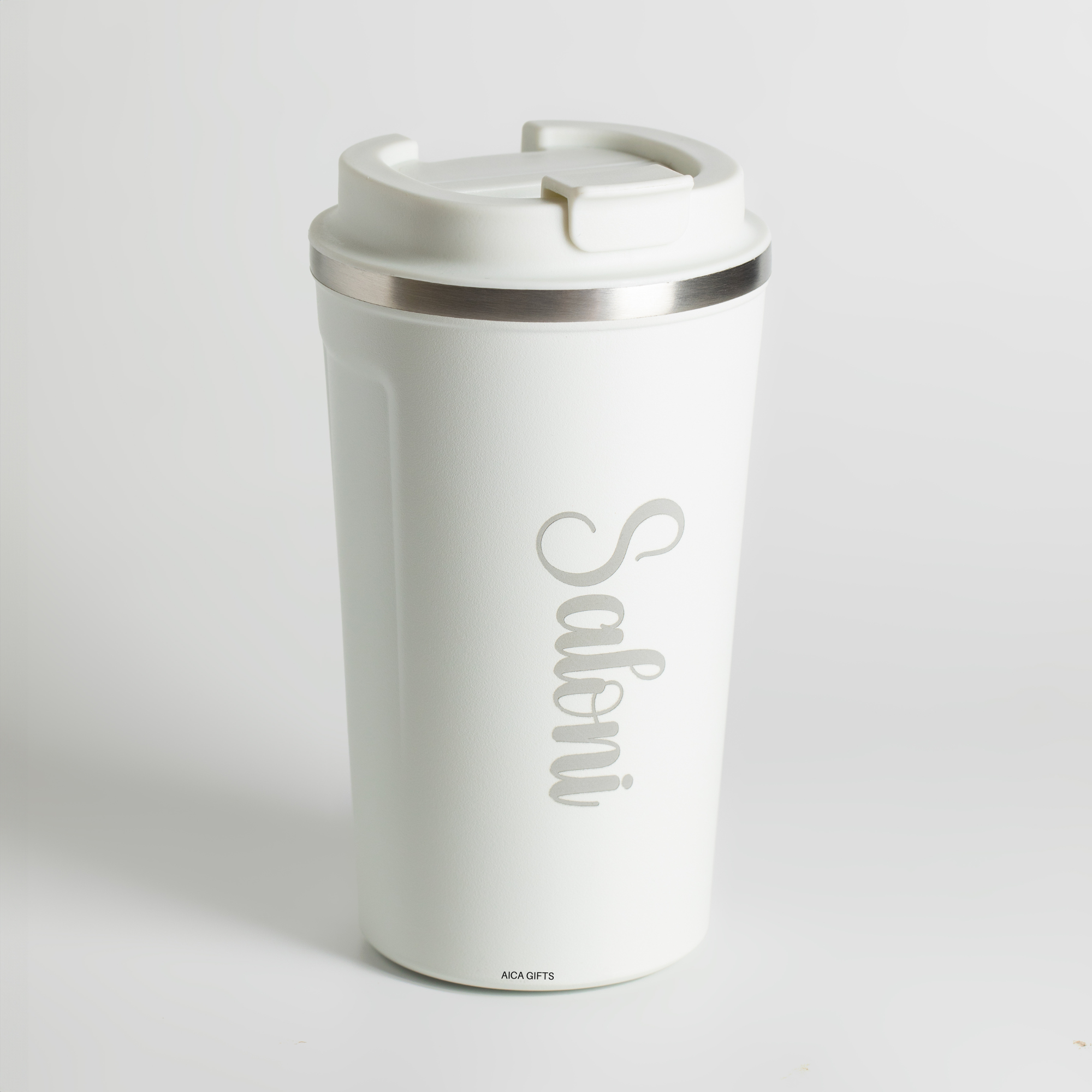 Personalized Coffee Tumbler -White