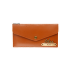 AICA Personalised Name & Charm Leather Wallet Gift for Women (TanBrown) | Customise Wallet Gifts for Women