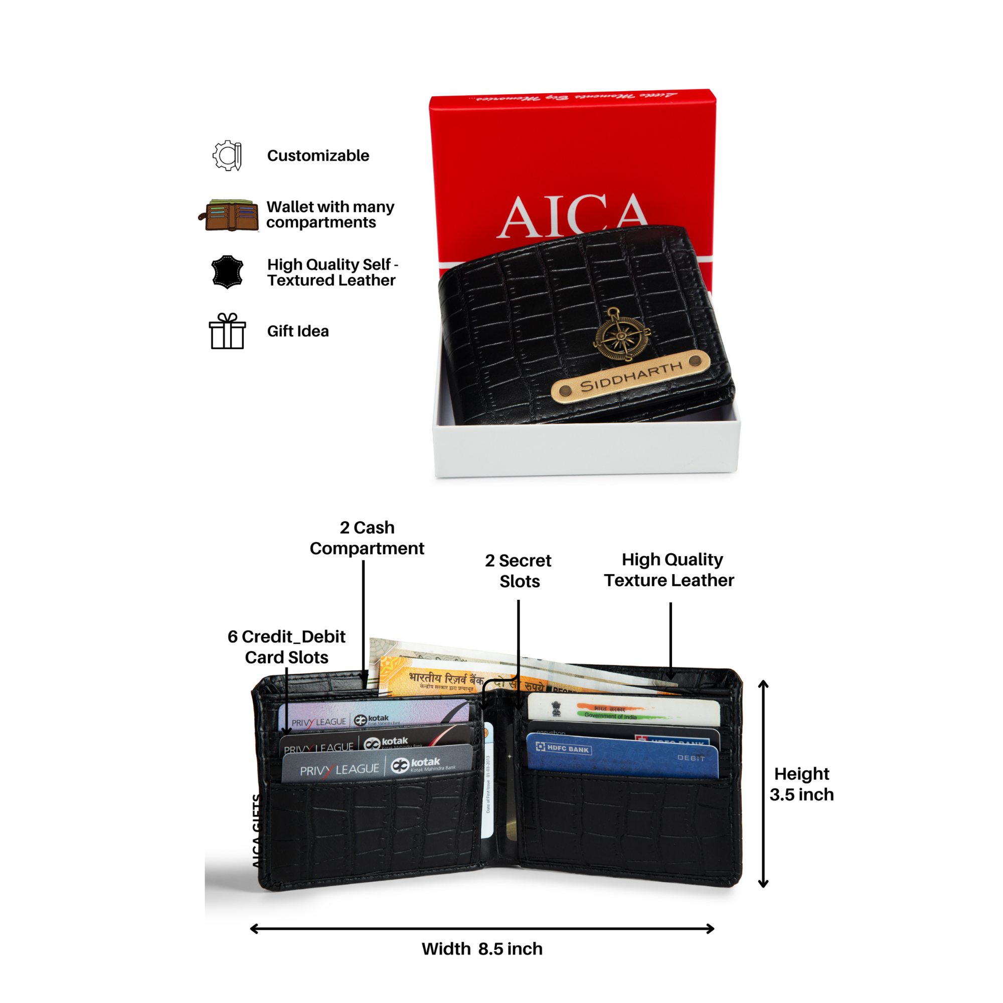 Personalized Mens Giftset - Black