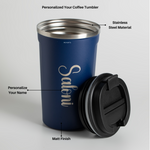 Load image into Gallery viewer, Personalized Coffee Tumbler -NavyBlue
