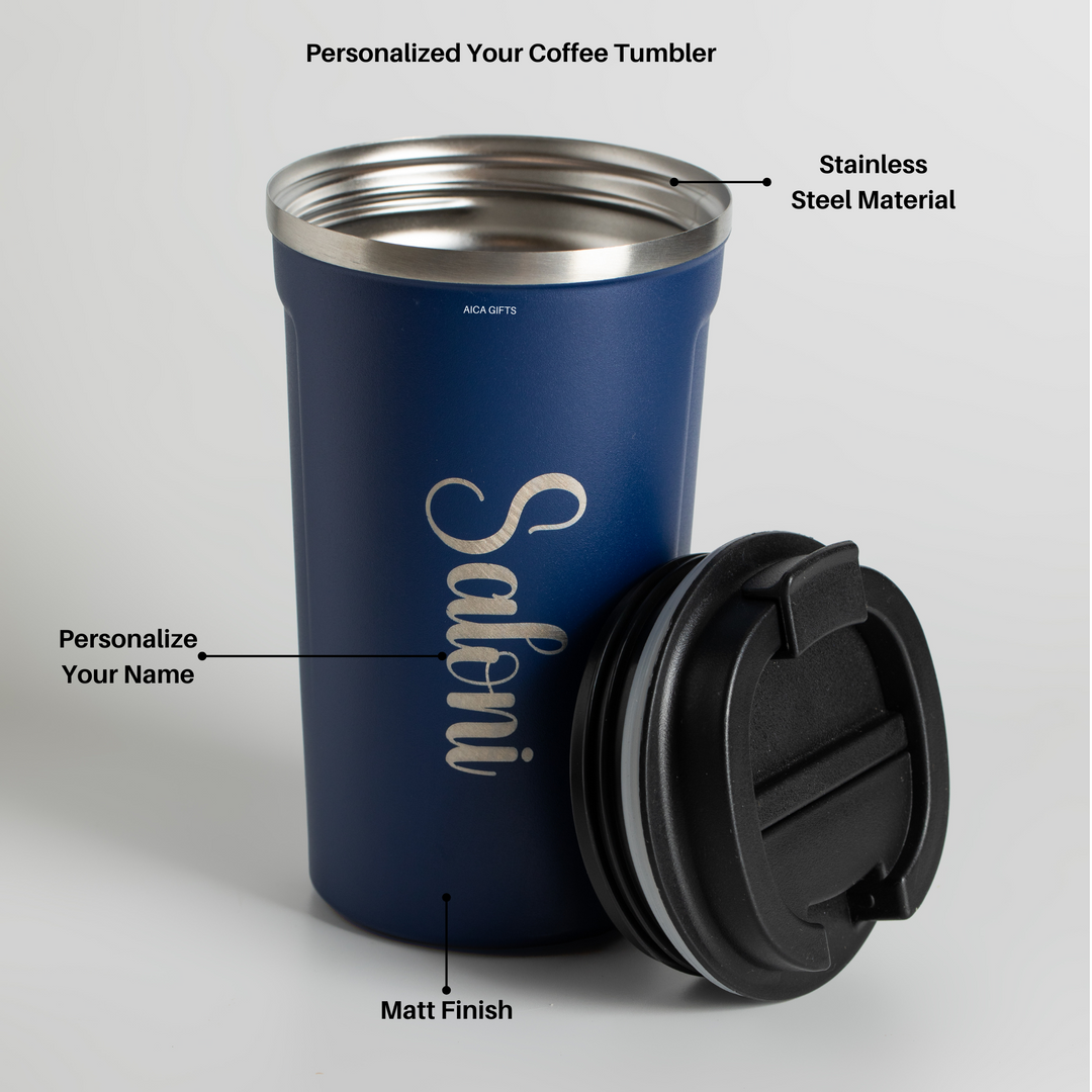 Personalized Coffee Tumbler -NavyBlue