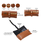 Aica Personalized Name & Charm Leather Men's Combo (Tan Brown)