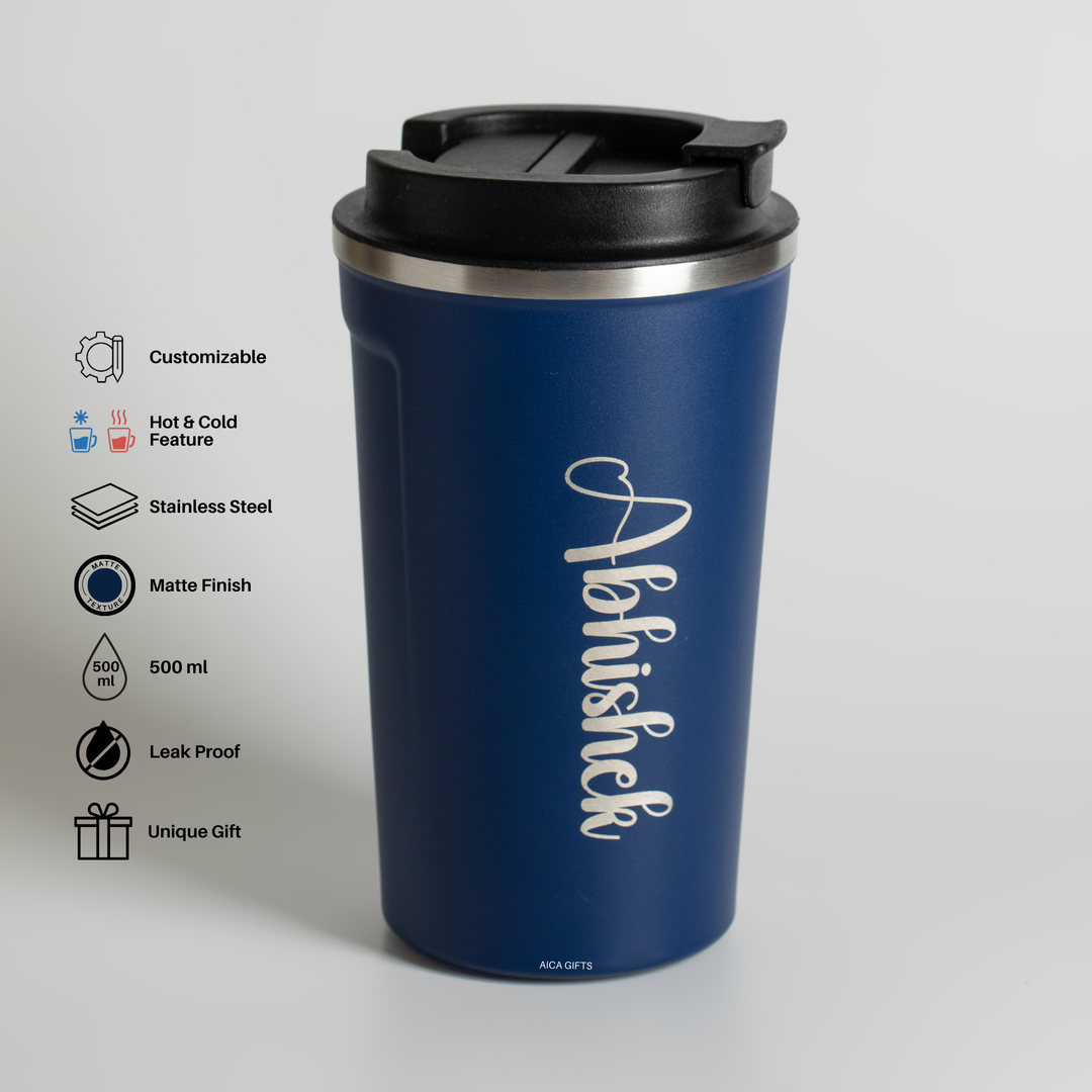 Personalized Coffee Tumbler -NavyBlue