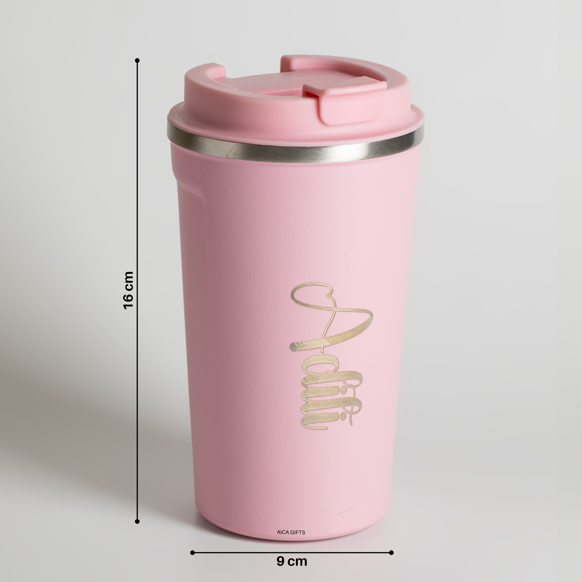 Personalized Coffee Tumbler– Baby Pink