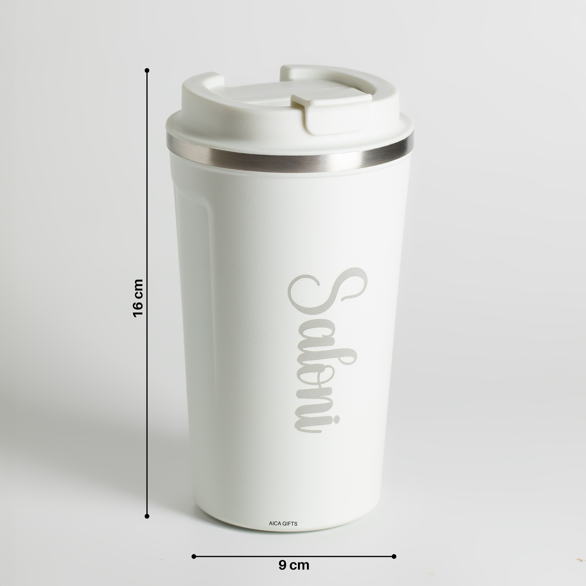 Personalized Coffee Tumbler -White