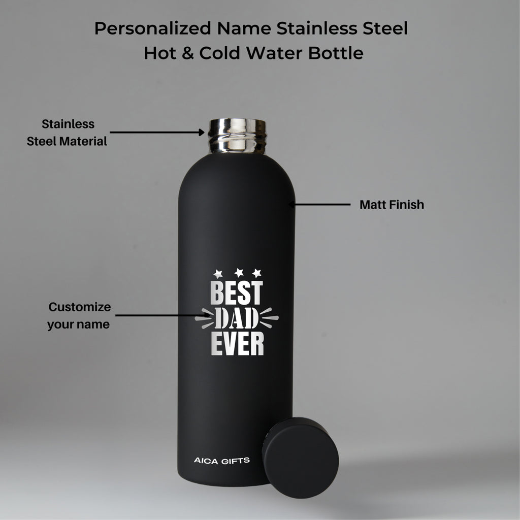 Best Dad Ever Bottle - Black