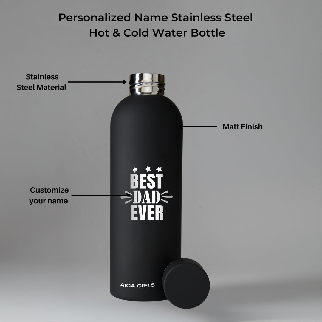 Best Dad Ever Bottle - Black