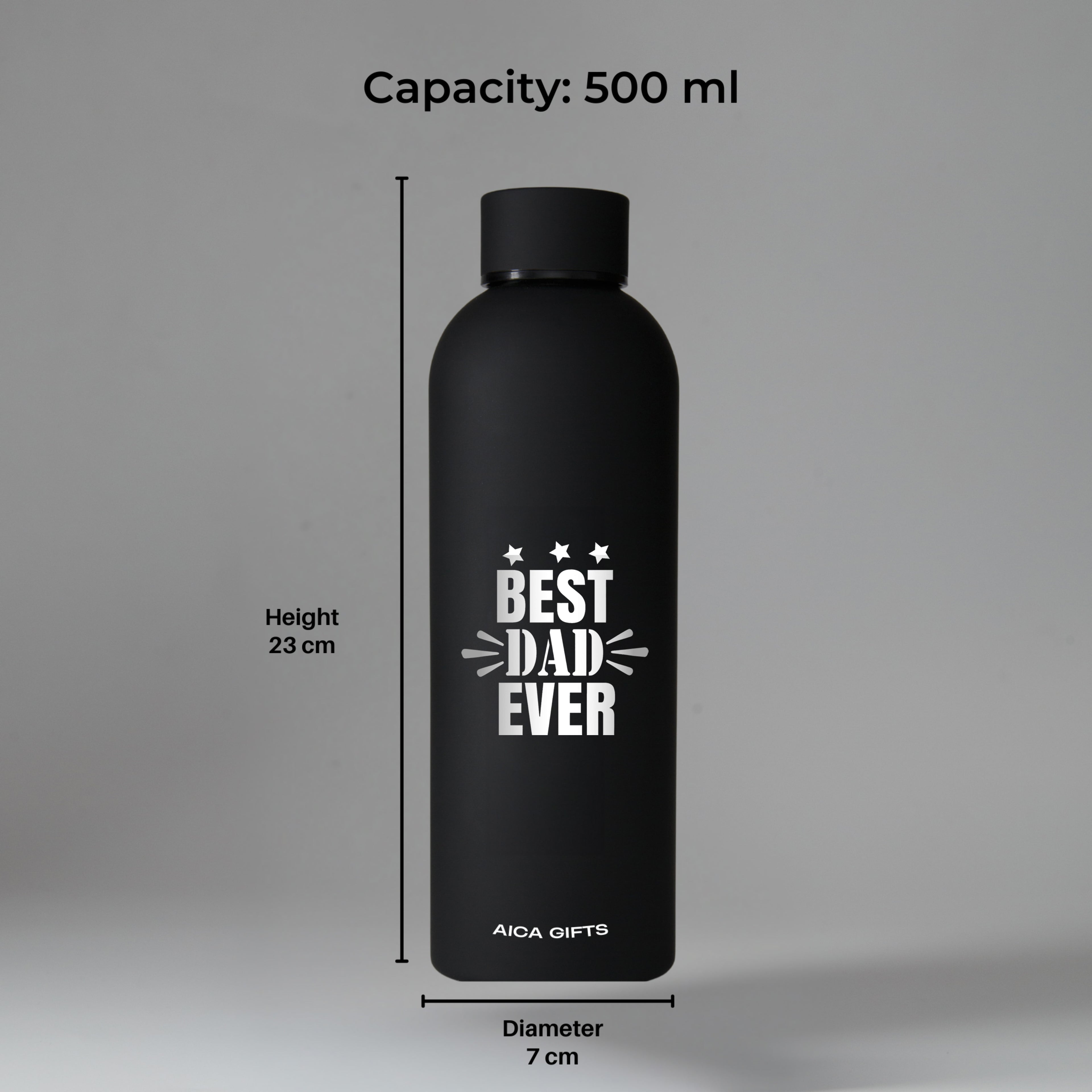 Best Dad Ever Bottle - Black