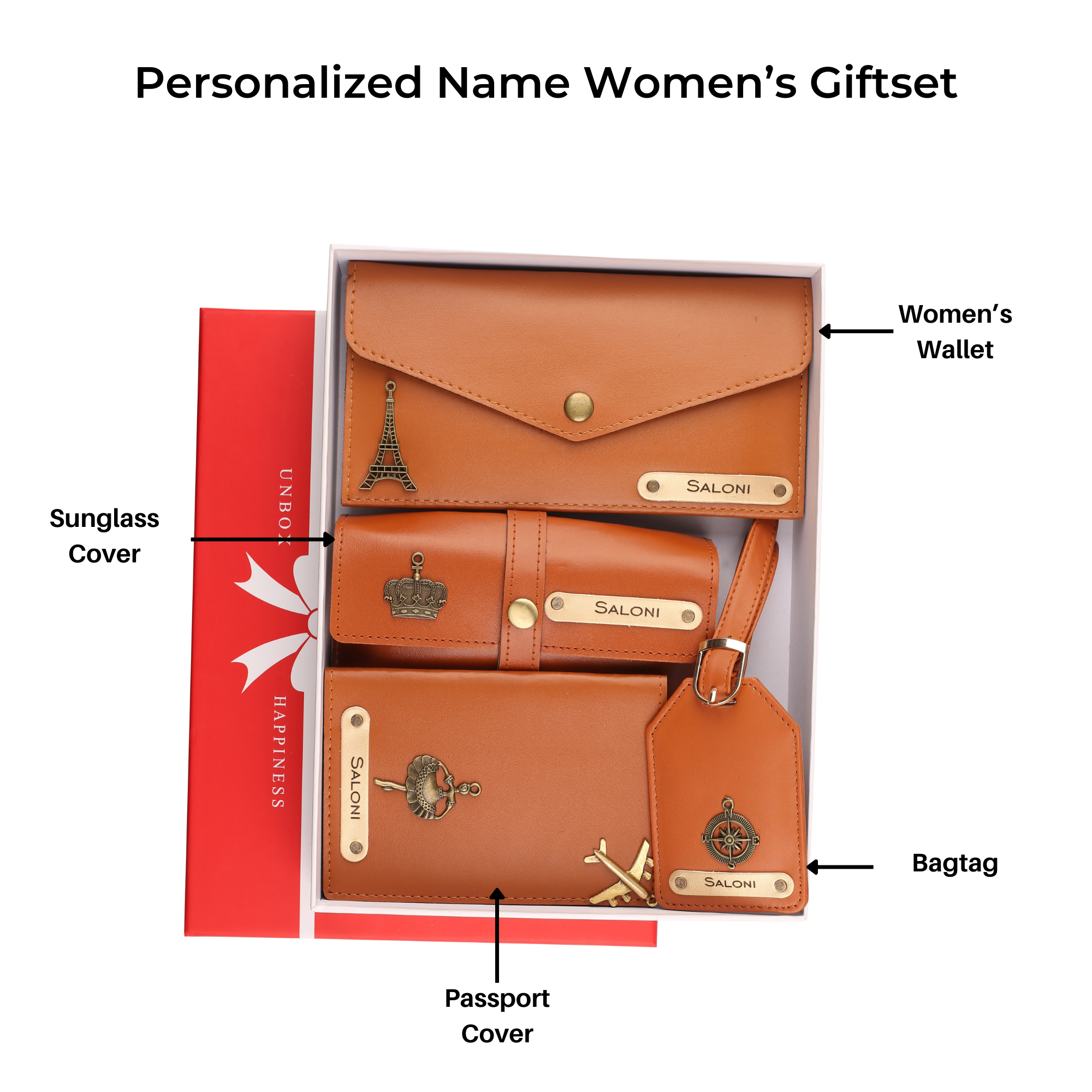 Personalized Womens Giftset (TanBrown)