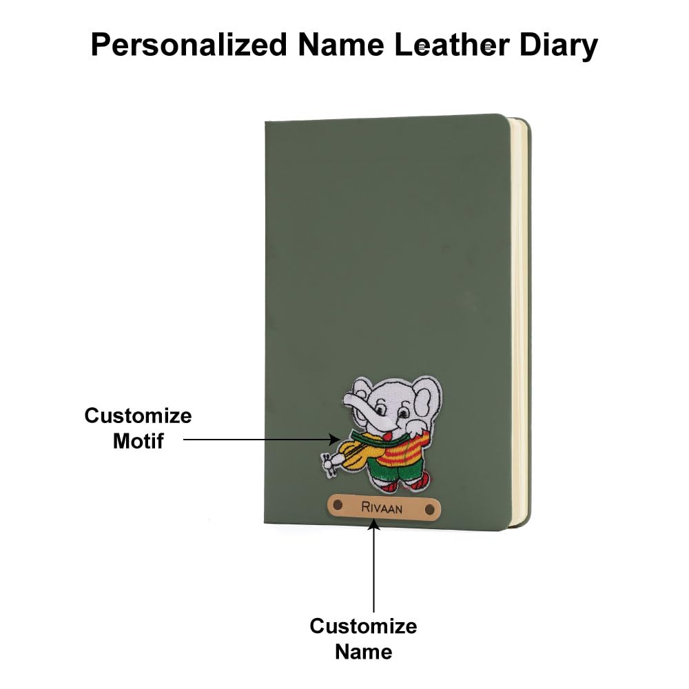Personalized Name & Embroidery  Patch Diary