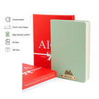 AICA Personalized Name & Charm Leather Notebook Diary -A5 Size, 180 Ruled Pages All