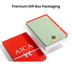 AICA Personalized Name & Charm Leather Notebook Diary -A5 Size, 180 Ruled Pages All