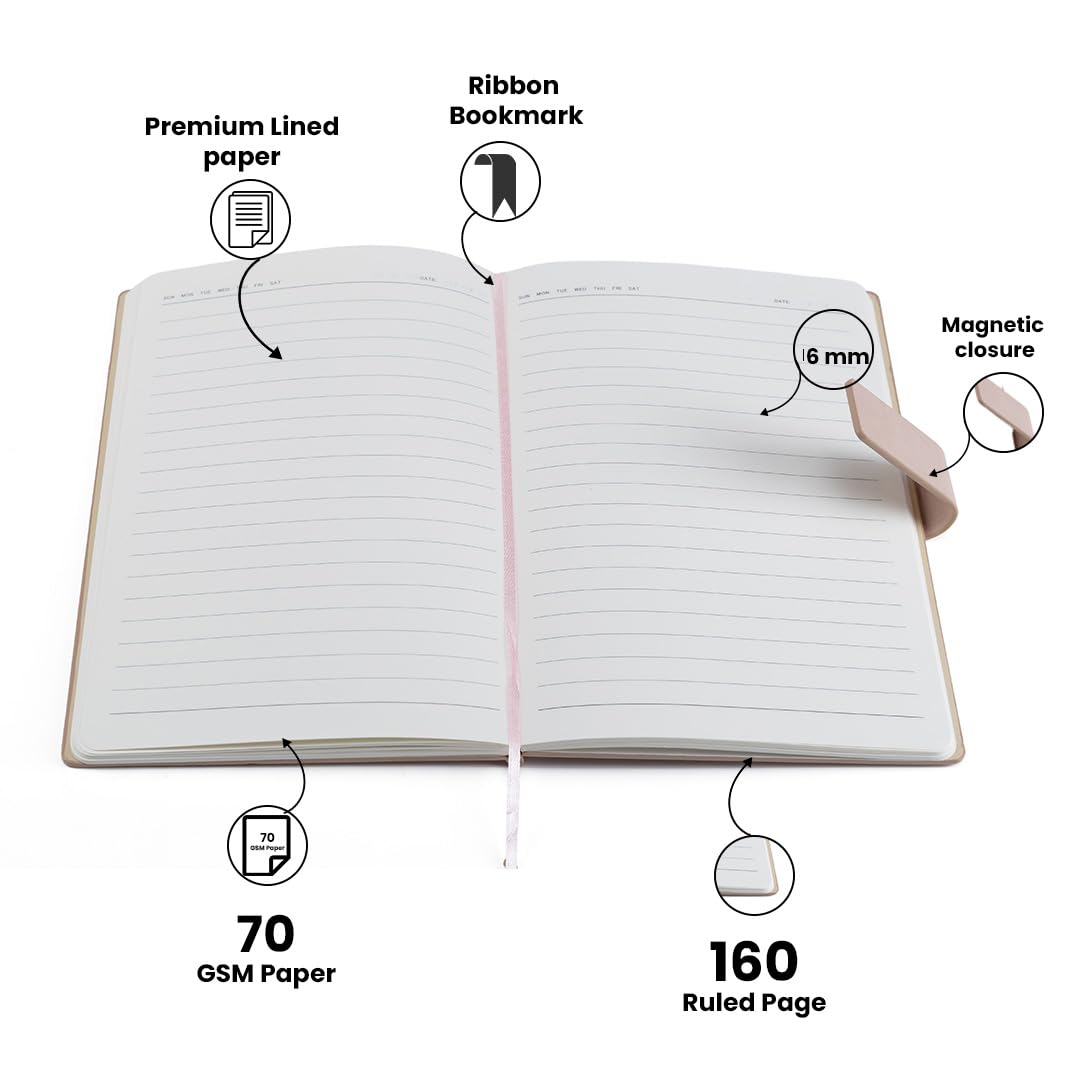 Personalized Self Design Diary - A5 Size 160 Pages